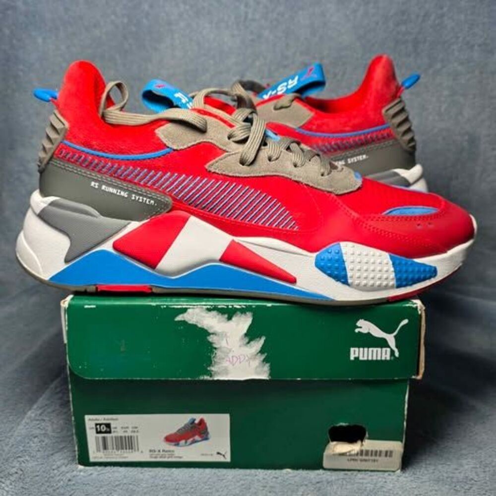 Puma RS-X Retro Sneakers Mens US 10.5 Red Blue Grey